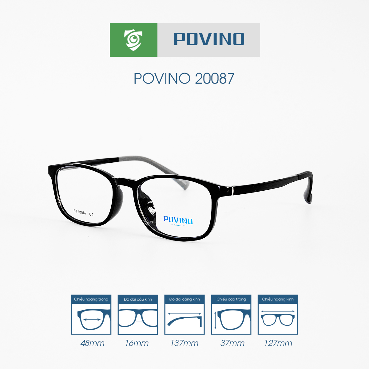 Gọng kính POVINO PO20087 - Ảnh 2