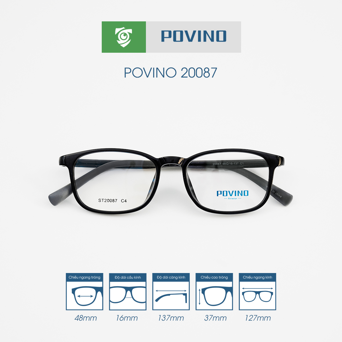 Gọng kính POVINO PO20087 - Ảnh 4