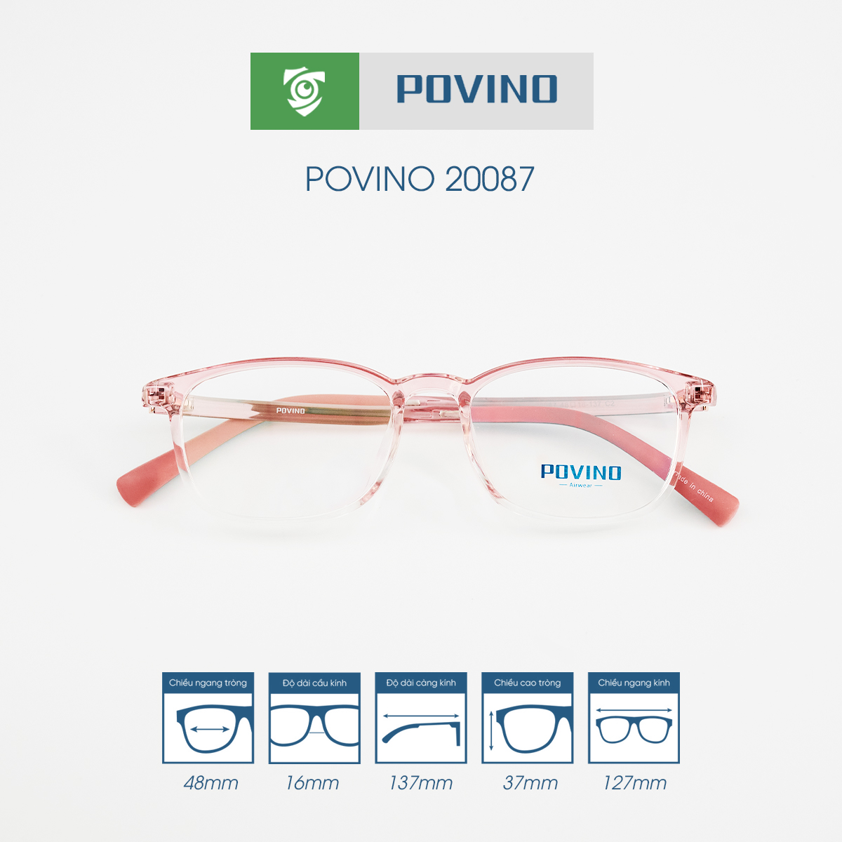 Gọng kính POVINO PO20087 - Ảnh 6