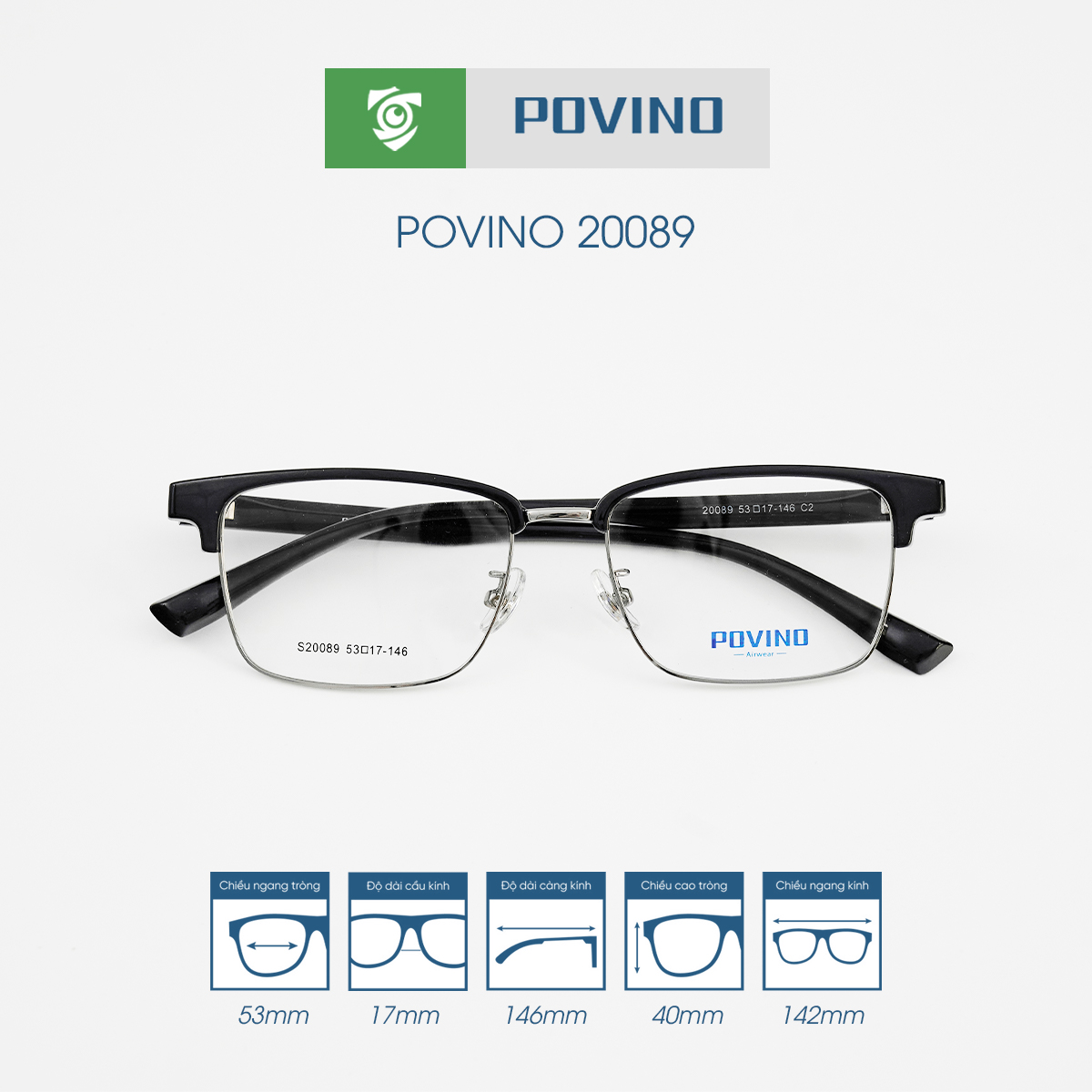 Gọng kính POVINO PO20089 - Ảnh 7