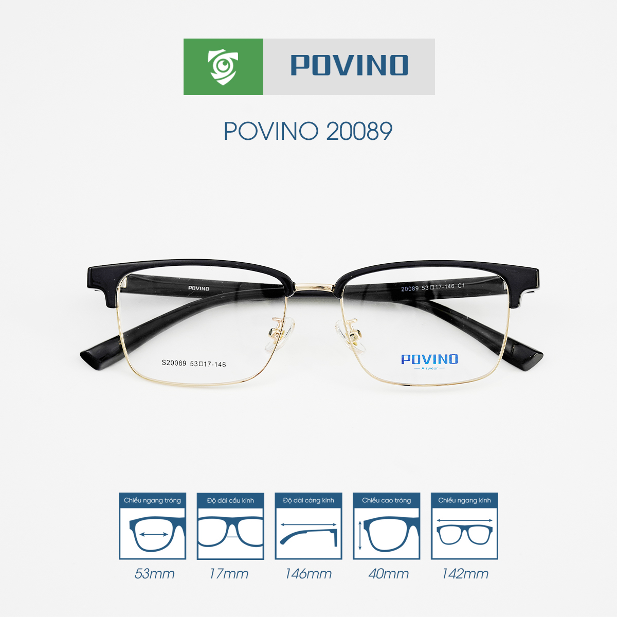 Gọng kính POVINO PO20089 - Ảnh 8