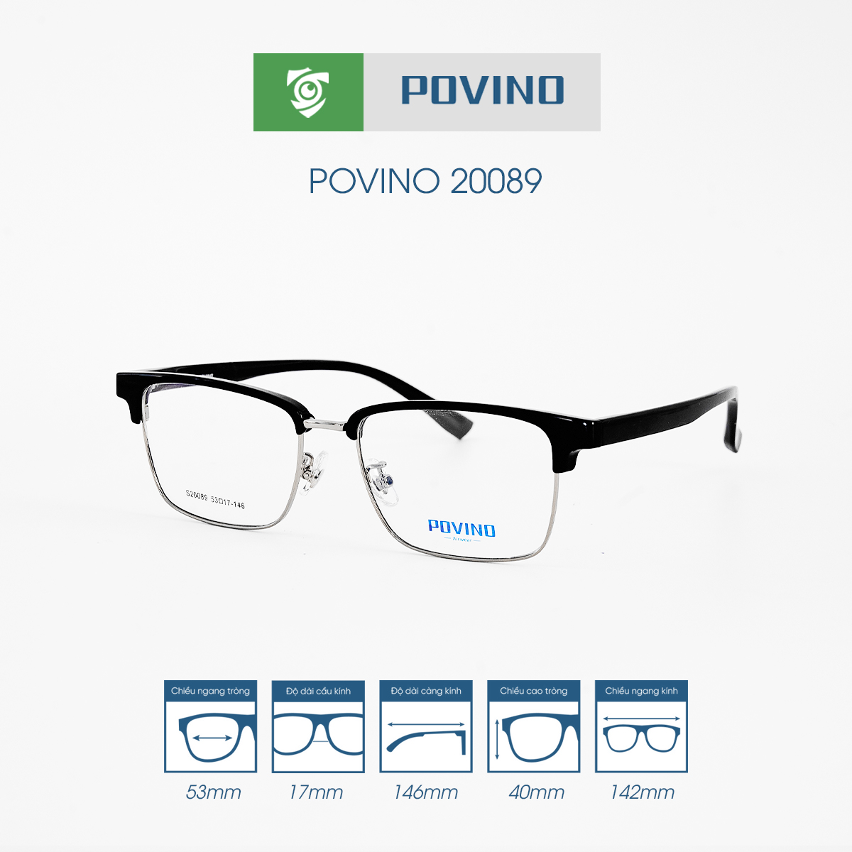Gọng kính POVINO PO20089 - Ảnh 6