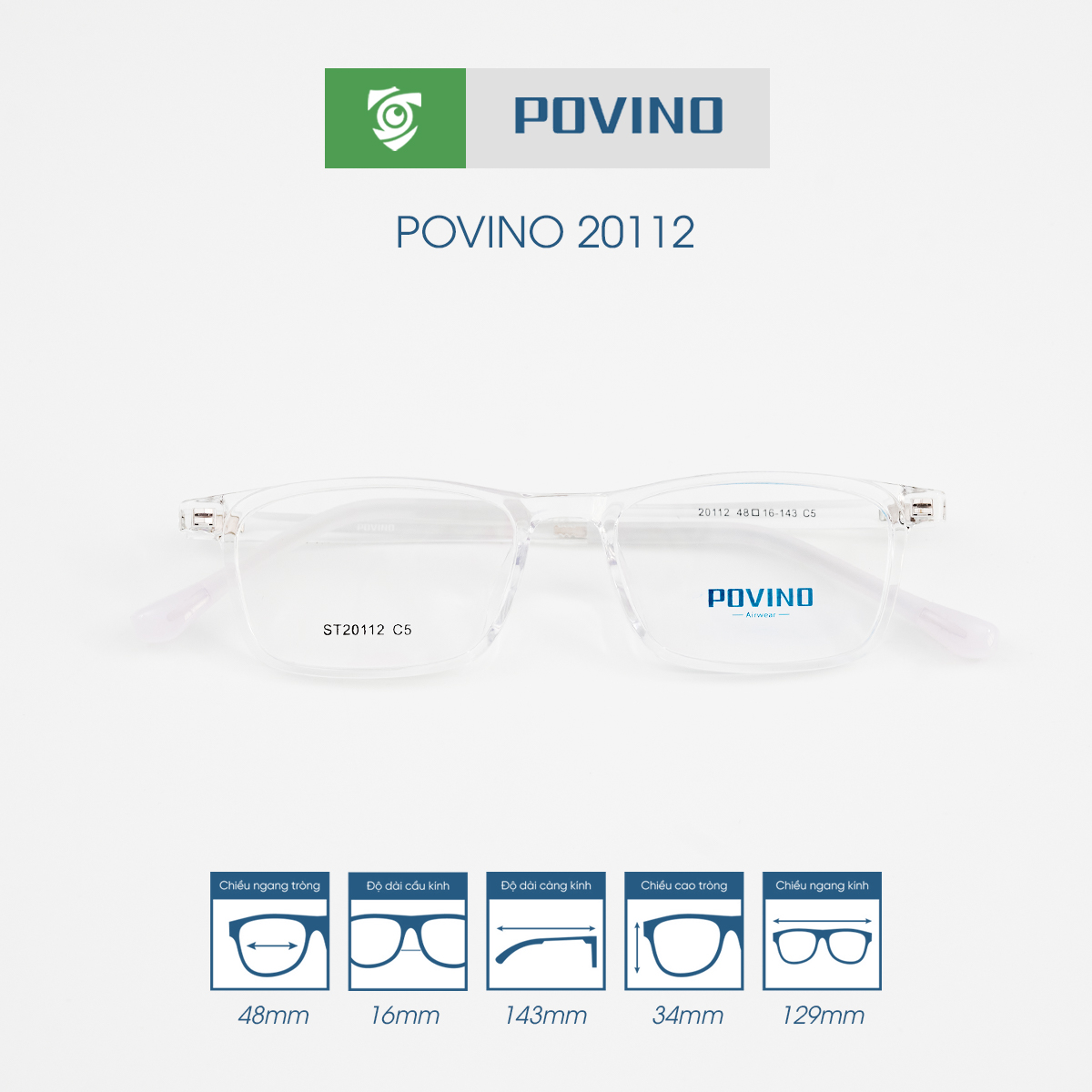 Gọng kính POVINO PO20112 - Ảnh 12