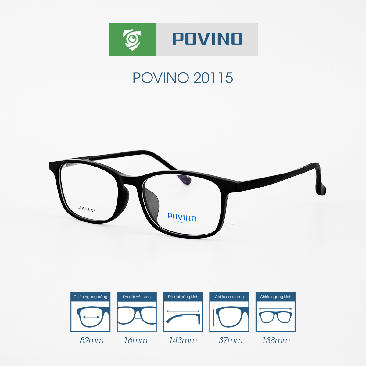 Gọng kính POVINO PO20115 - Ảnh 6