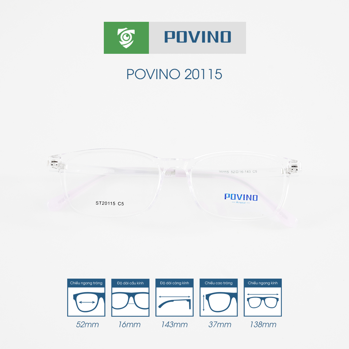 Gọng kính POVINO PO20115 - Ảnh 10