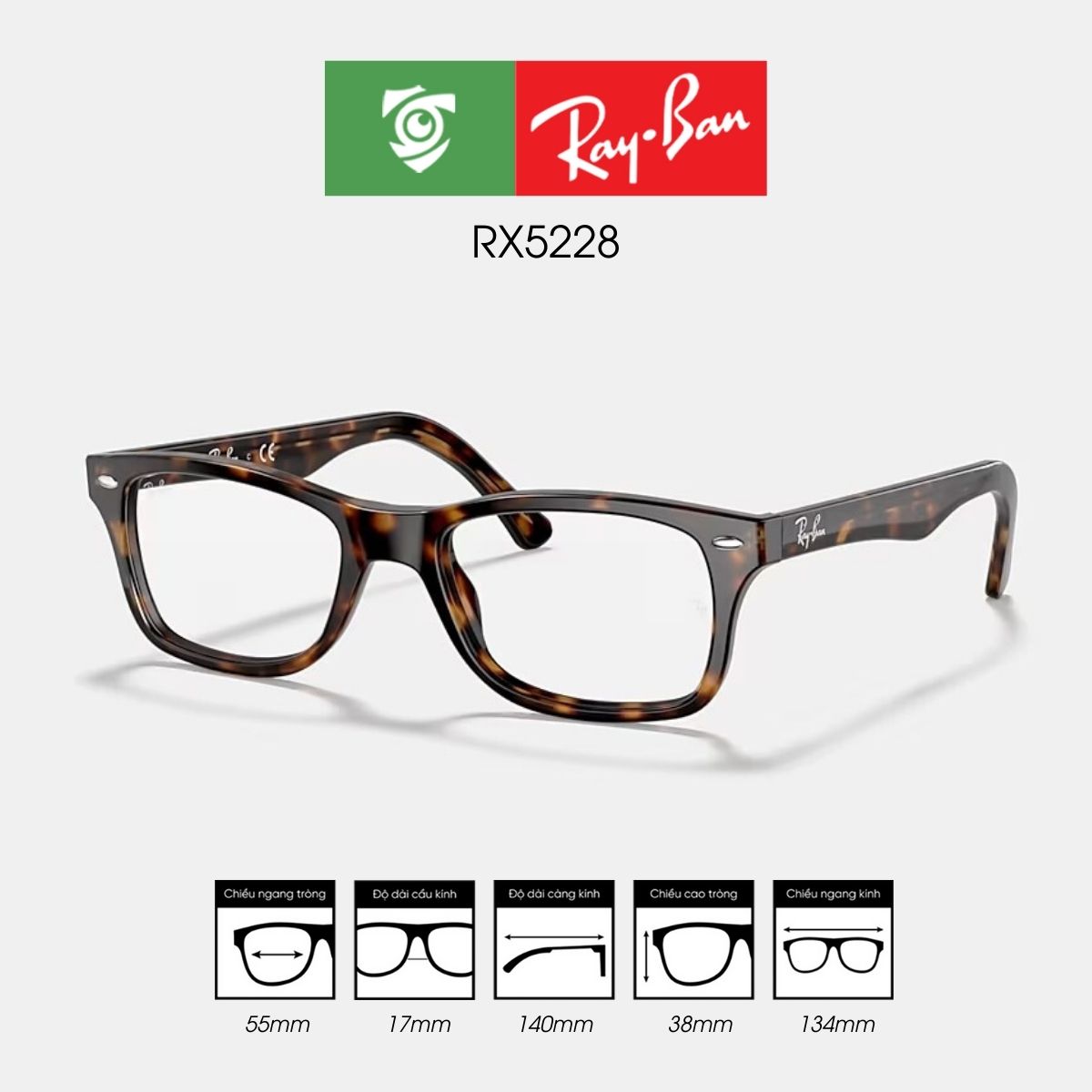 Gọng kính RAYBAN RX5228 - Ảnh 8