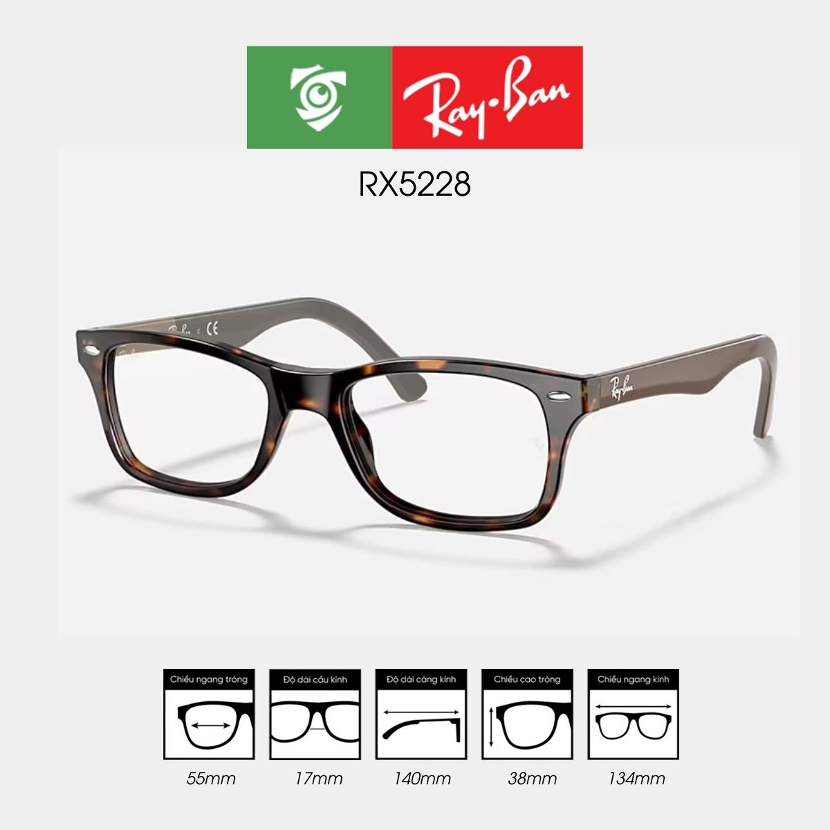 Gọng kính RAYBAN RX5228 - Ảnh 11