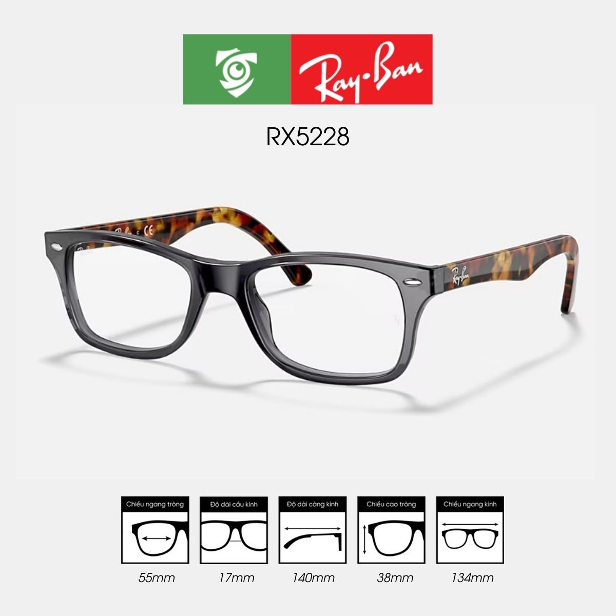 Gọng kính RAYBAN RX5228 - Ảnh 14