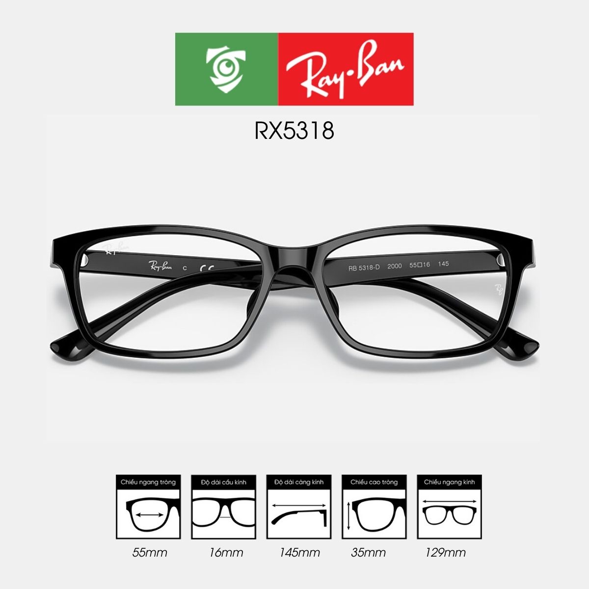 Gọng kính RAYBAN RX5318 - Ảnh 6