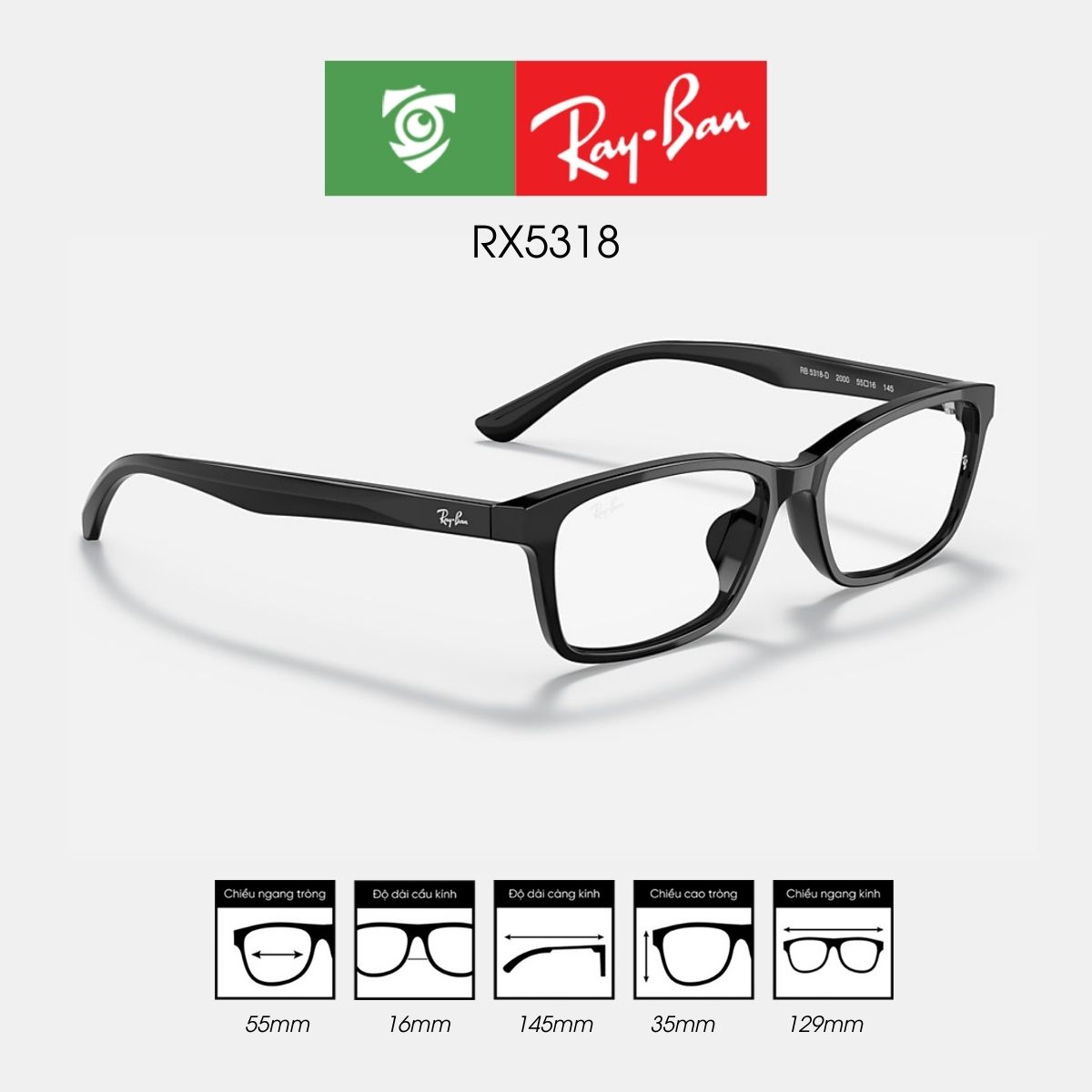 Gọng kính RAYBAN RX5318 - Ảnh 5