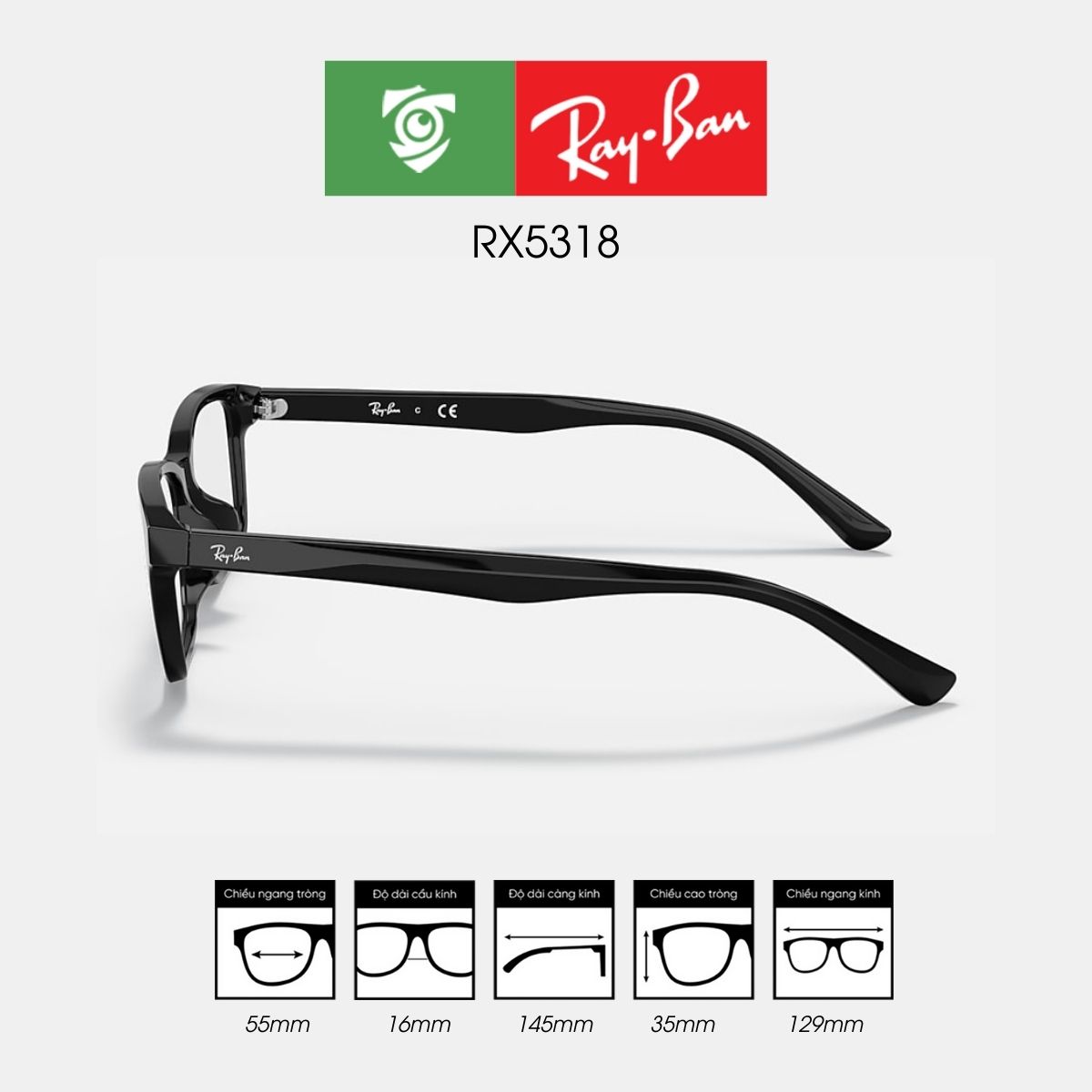 Gọng kính RAYBAN RX5318 - Ảnh 3