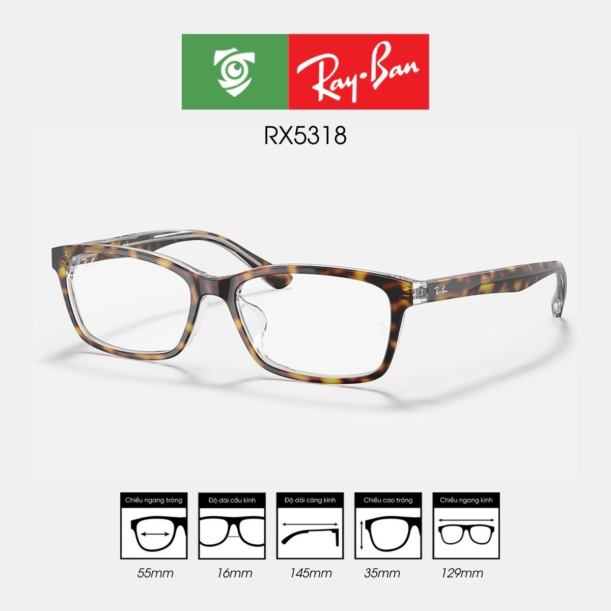 Gọng kính RAYBAN RX5318 - Ảnh 9