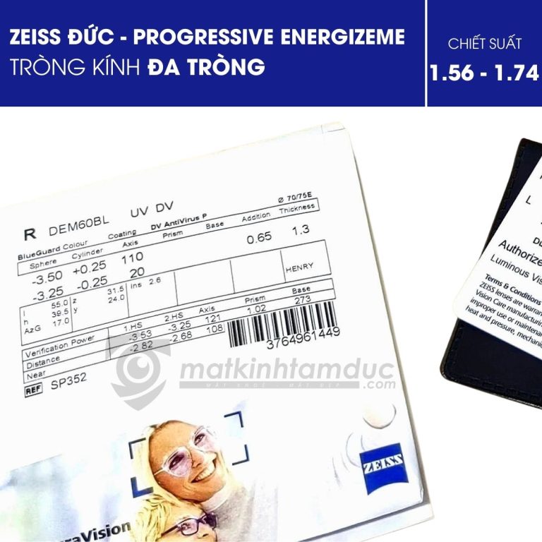 Tròng kính đa tròng ZEISS EnergizeMeTM - Ảnh 1