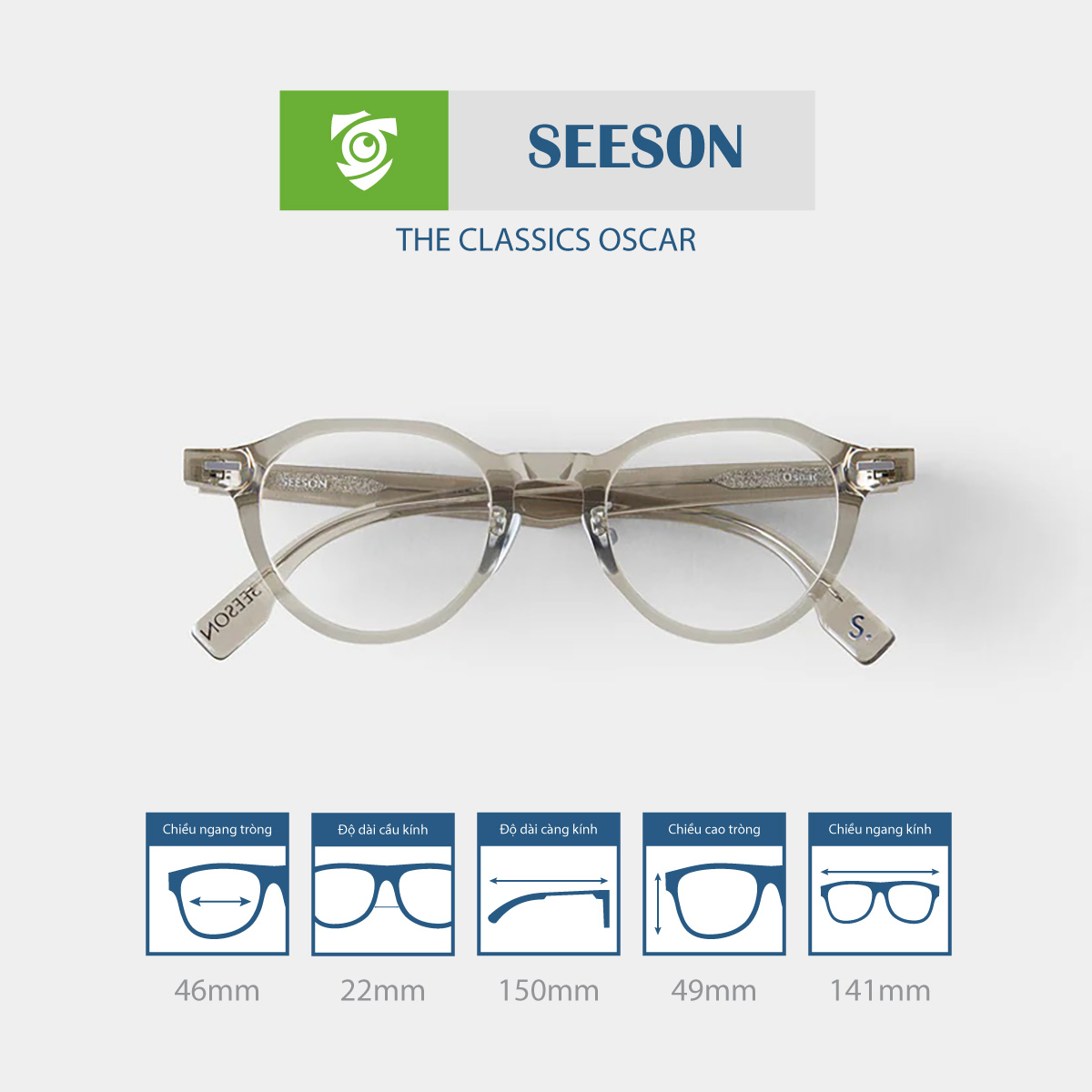 Gọng kính SEESON OSCAR - Ảnh 2