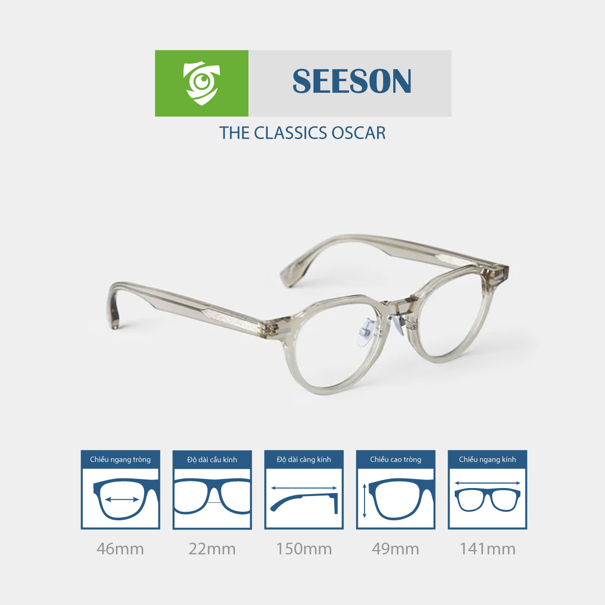 Gọng kính SEESON OSCAR - Ảnh 3