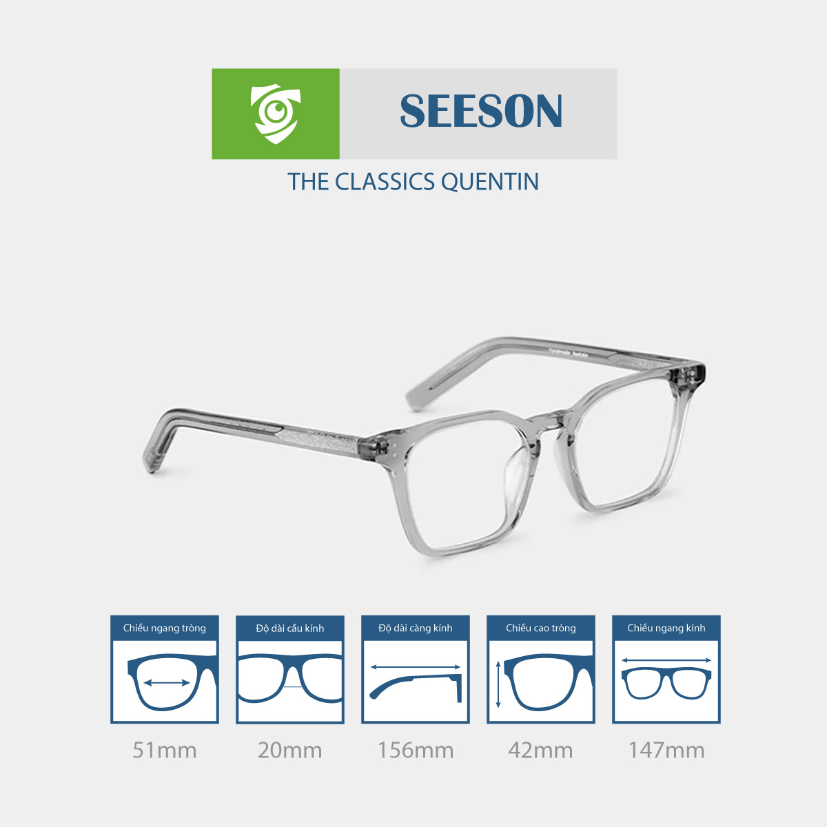 Gọng kính SEESON QUENTIN - Ảnh 3