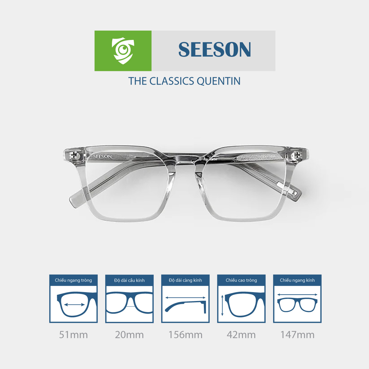 Gọng kính SEESON QUENTIN - Ảnh 4