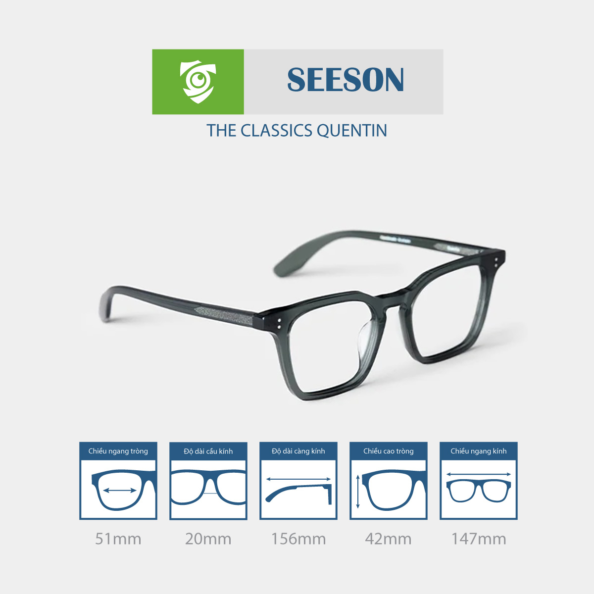 Gọng kính SEESON QUENTIN - Ảnh 9