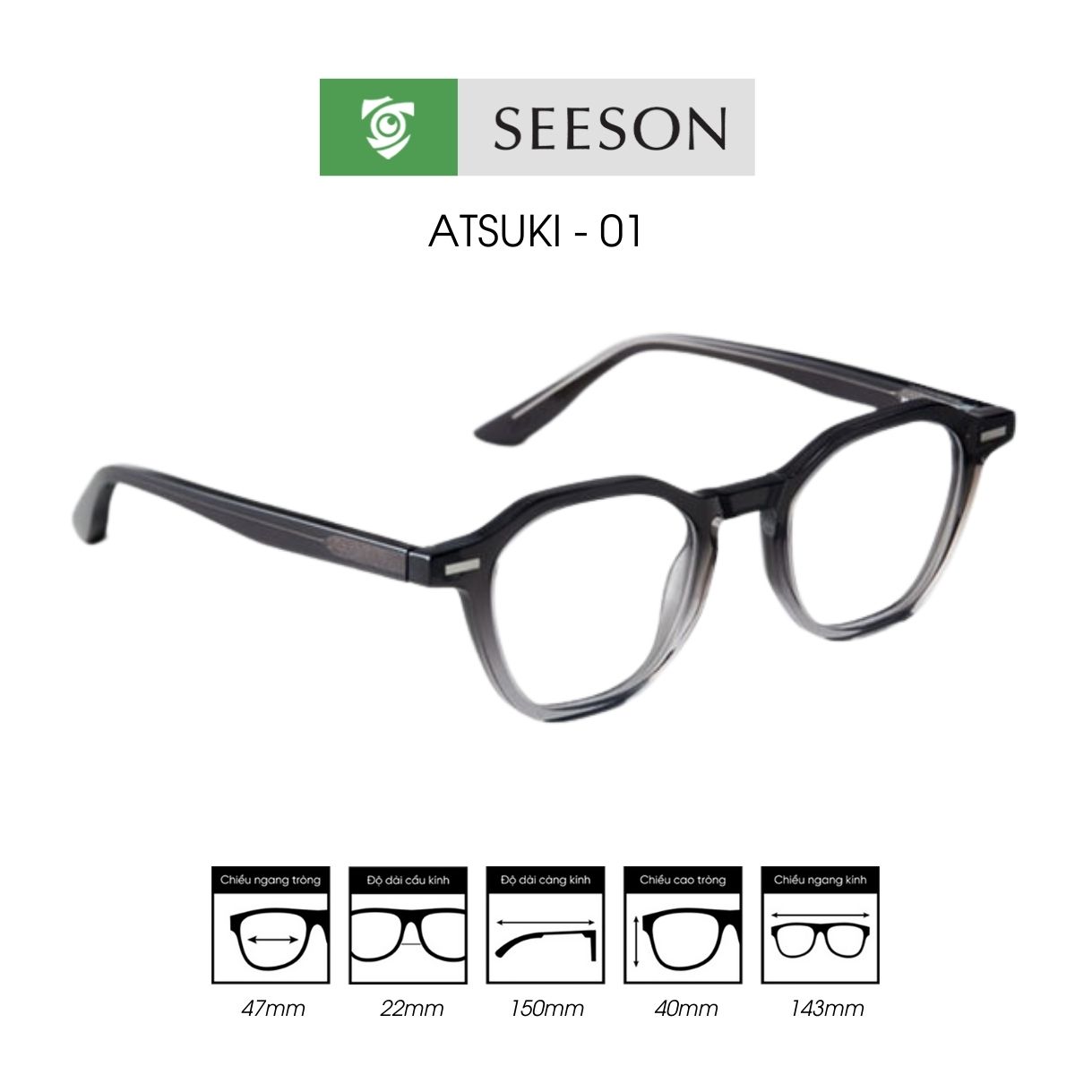 Gọng kính SEESON ATSUKI - Ảnh 3