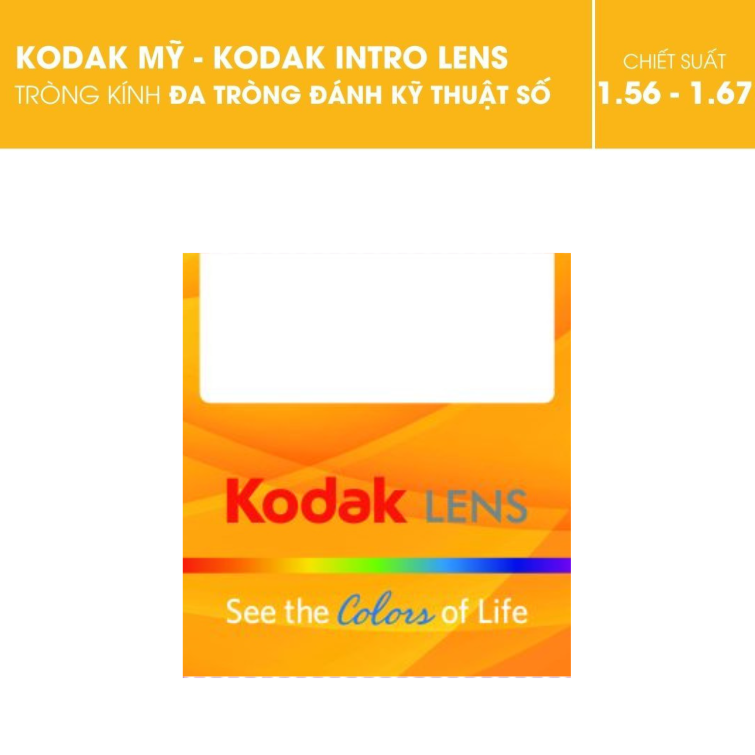 Tròng kính Kodak Intro Lens - Đa tròng đánh kỹ thuật số - Ảnh 1