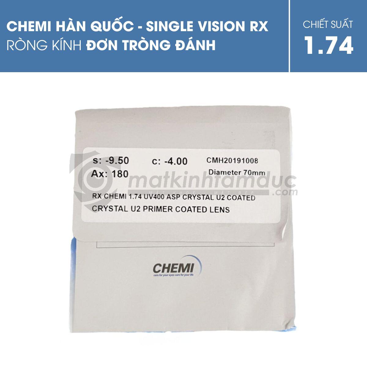 Tròng kính Đơn tròng đánh Chemi Single Vision Lens - Ảnh 2