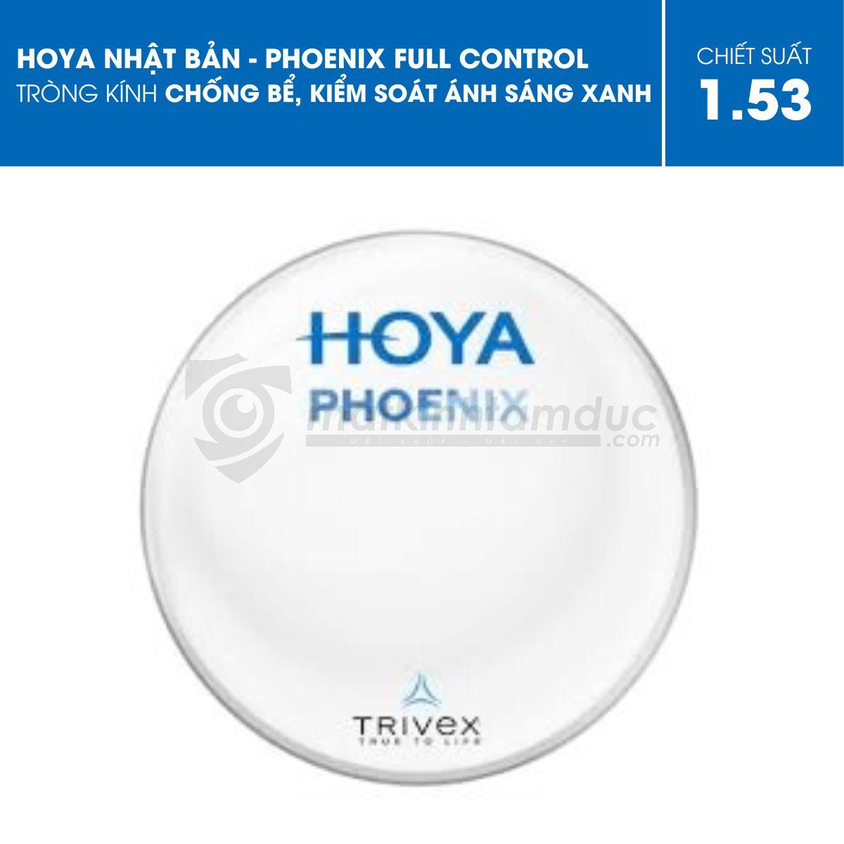 Tròng Kính Chống Bể HOYA Phoenix Full Control 1.53 Trivex - Ảnh 3