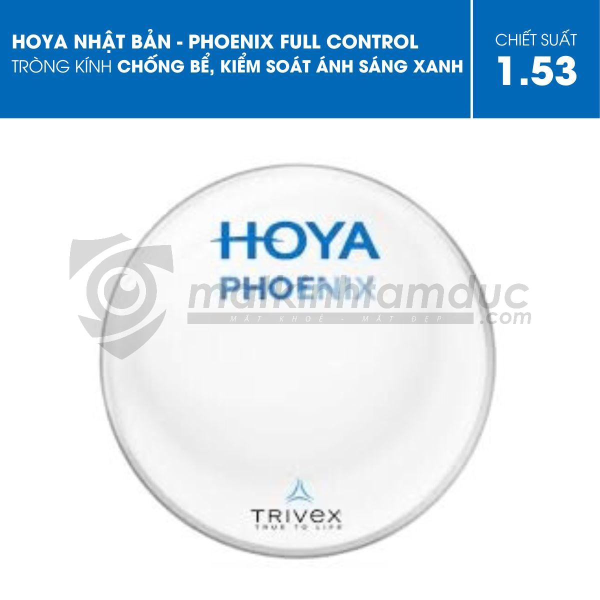 Tròng Kính Chống Bể HOYA Phoenix Full Control 1.53 Trivex - Ảnh 2