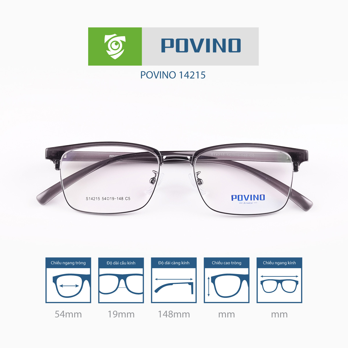 Gọng kính POVINO PO14215 - Ảnh 2