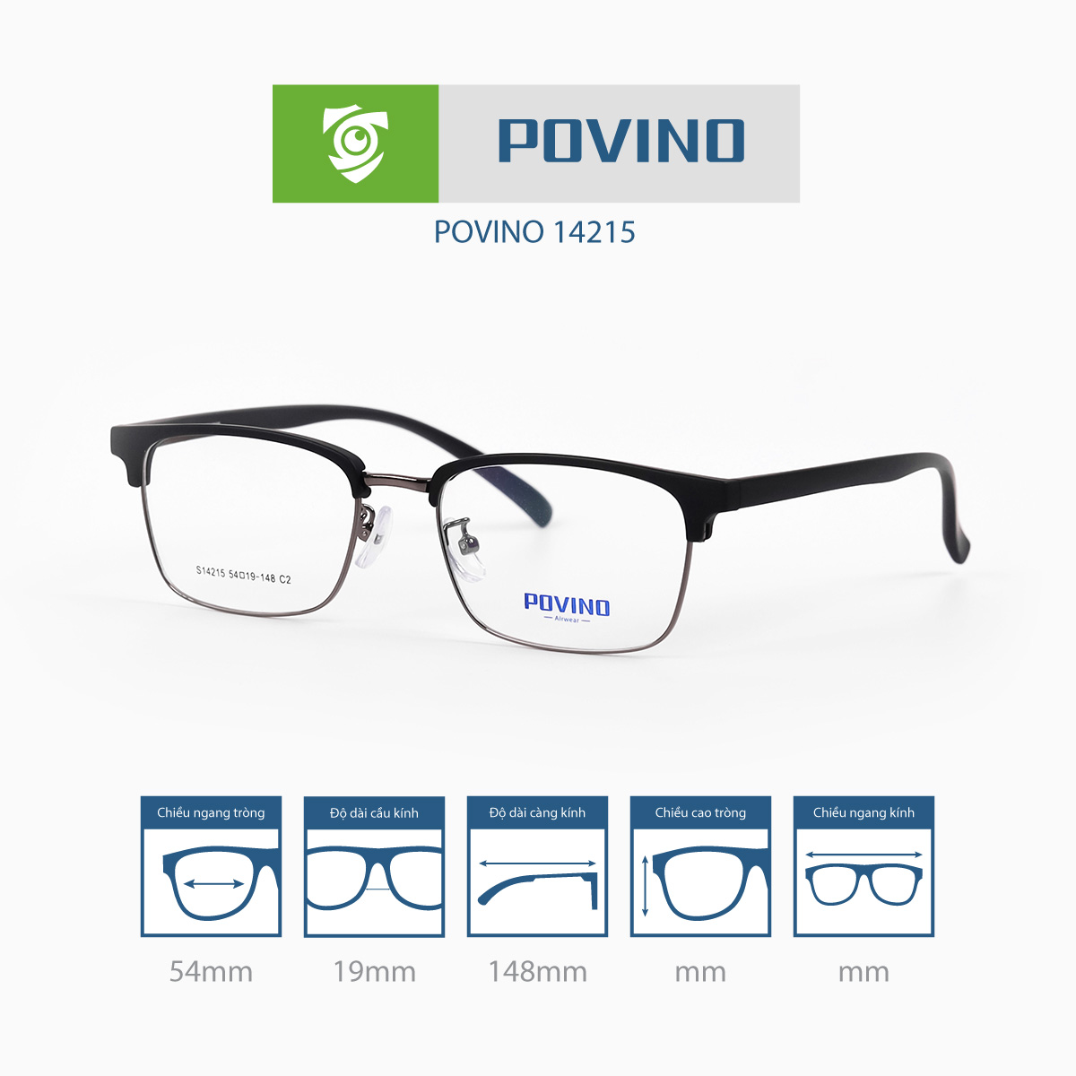 Gọng kính POVINO PO14215 - Ảnh 10
