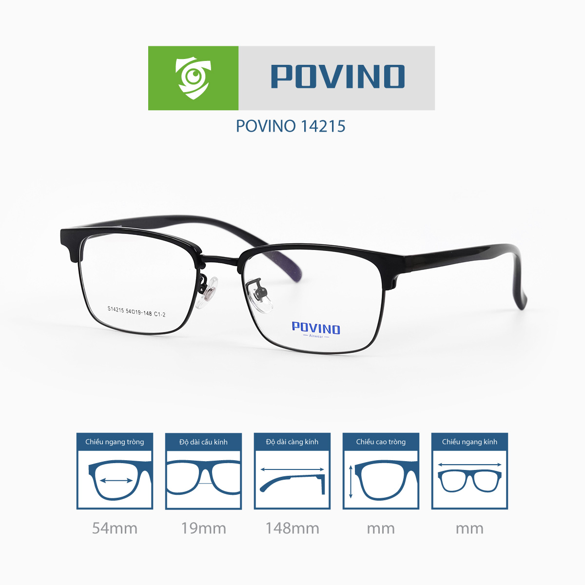 Gọng kính POVINO PO14215 - Ảnh 11