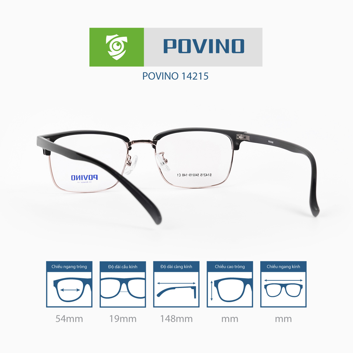 Gọng kính POVINO PO14215 - Ảnh 12