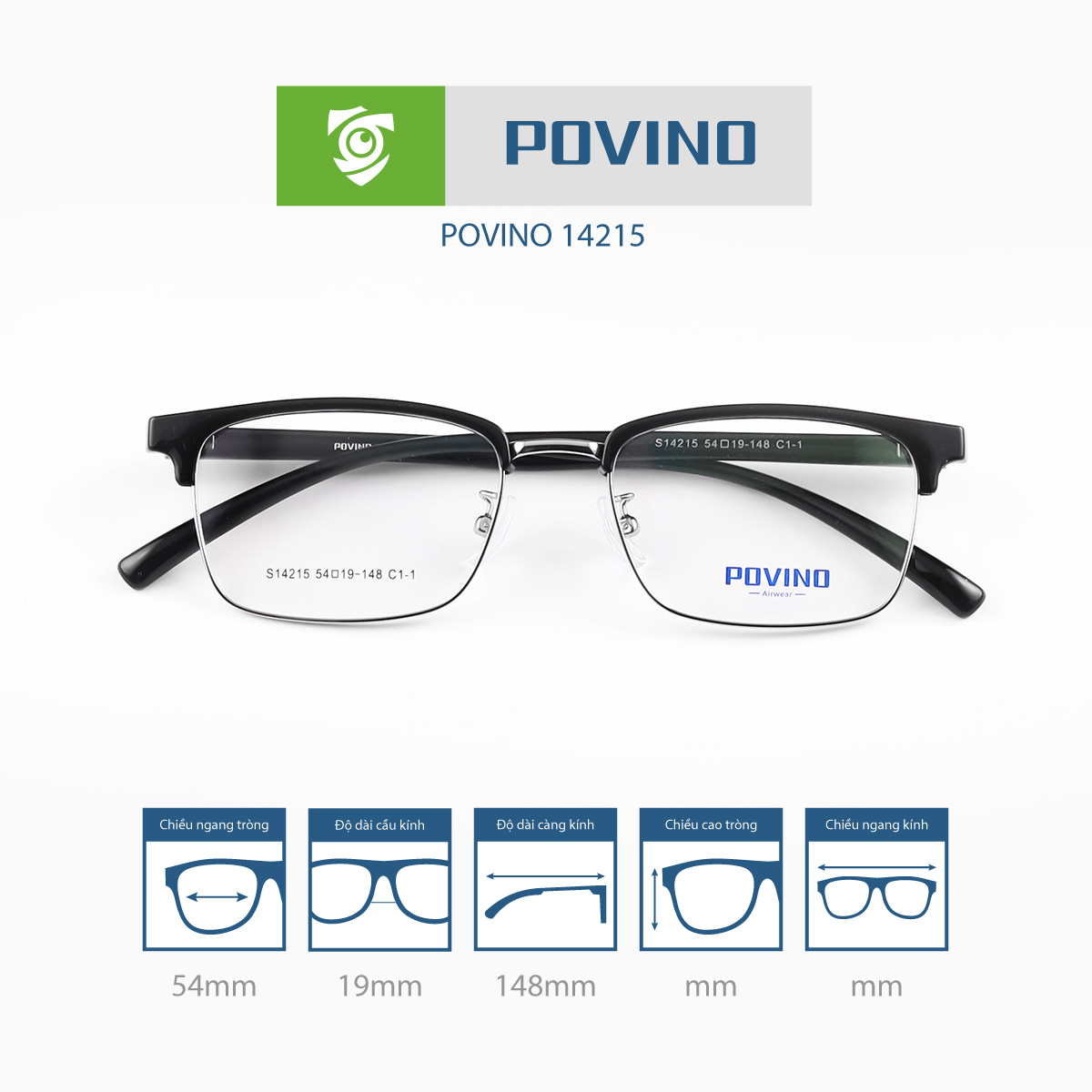 Gọng kính POVINO PO14215 - Ảnh 4