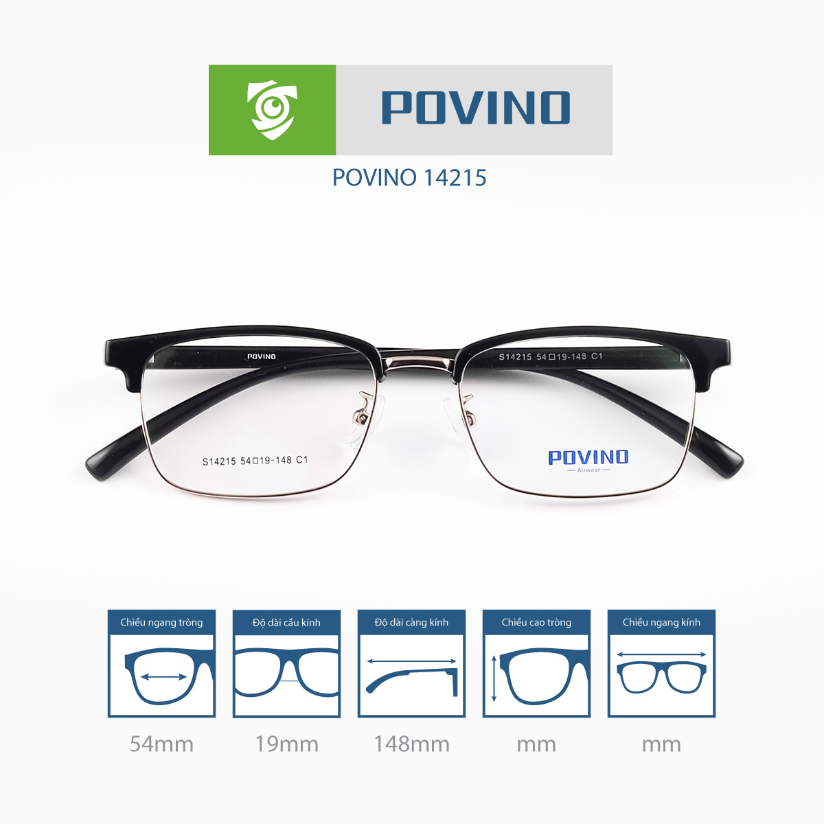 Gọng kính POVINO PO14215 - Ảnh 5