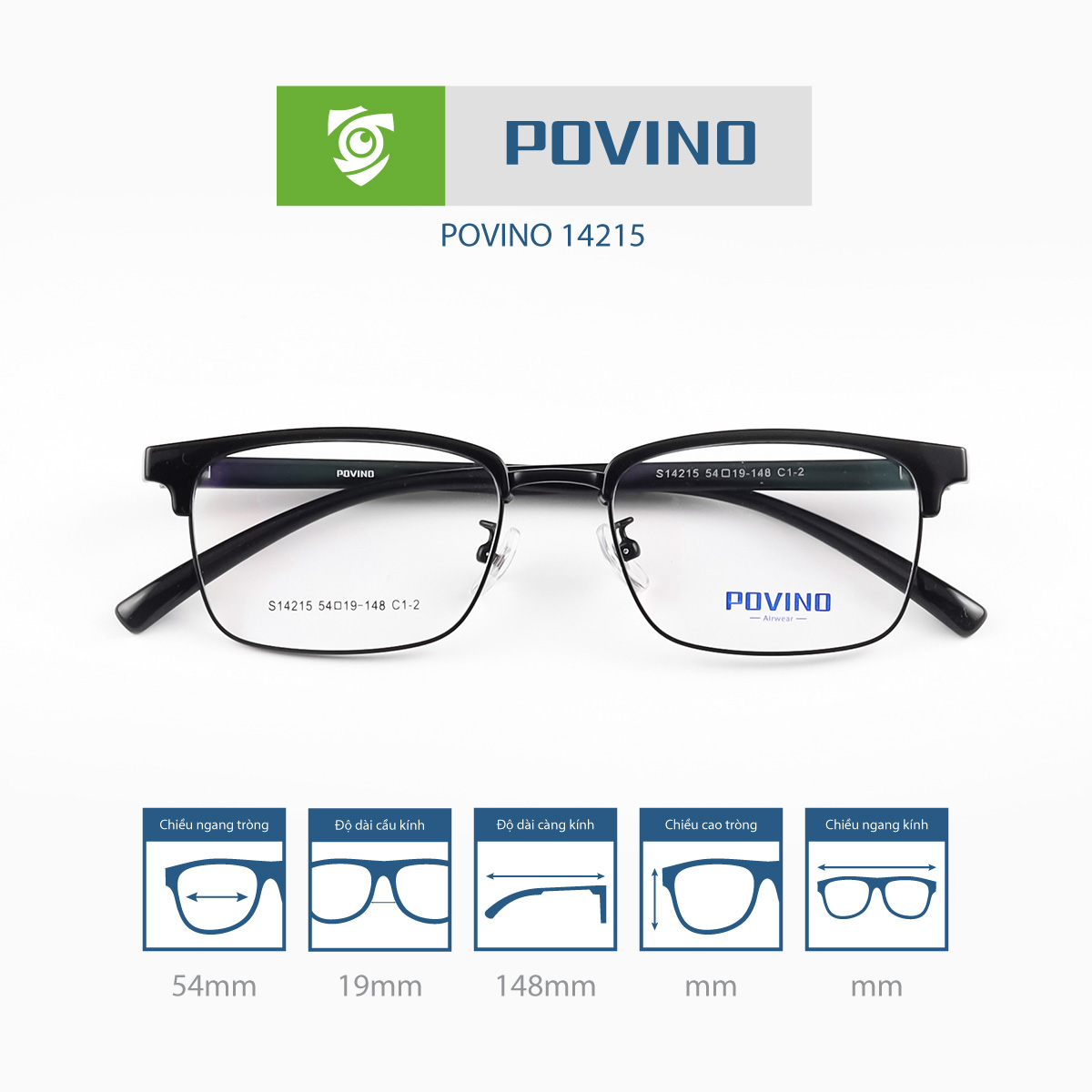 Gọng kính POVINO PO14215 - Ảnh 6