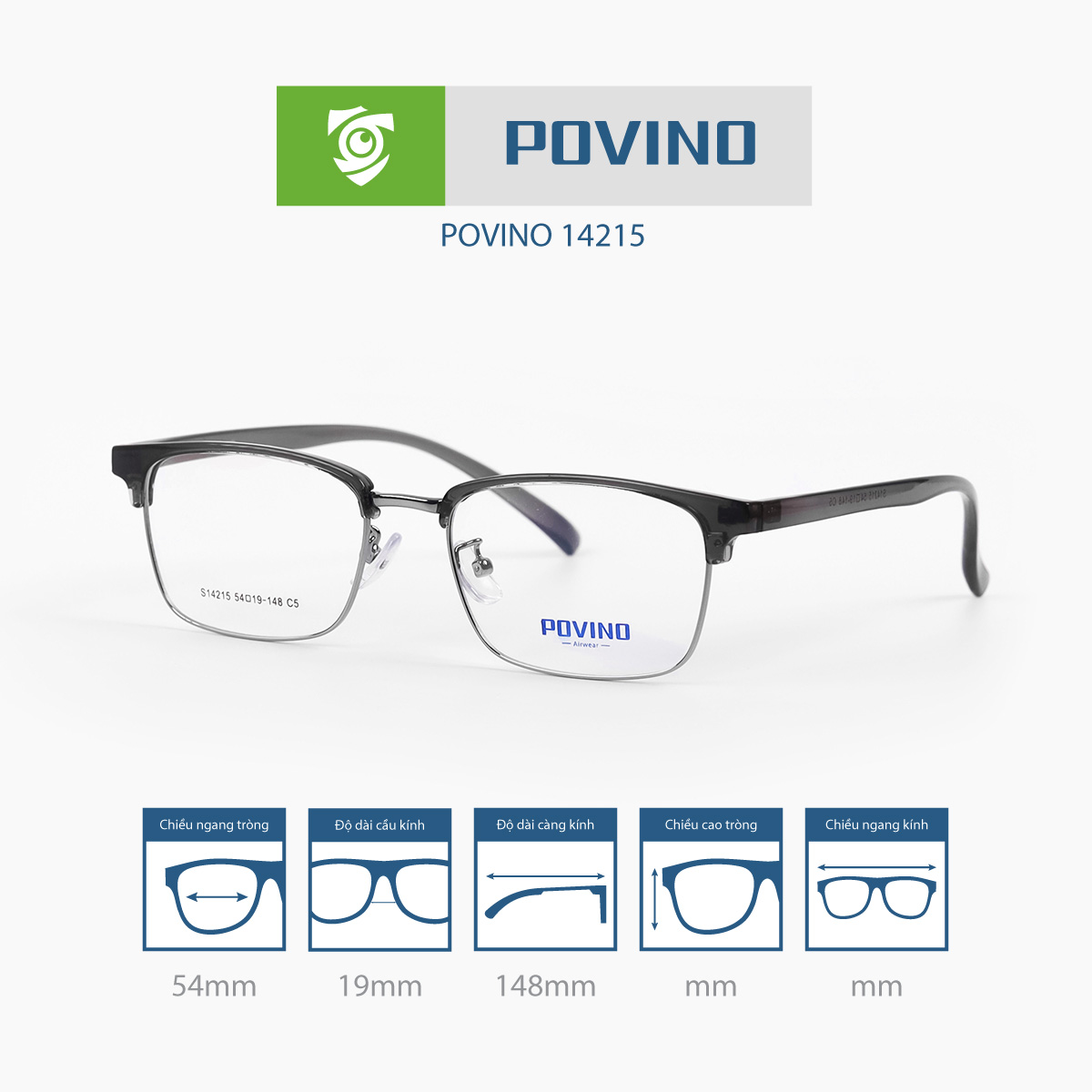 Gọng kính POVINO PO14215 - Ảnh 7