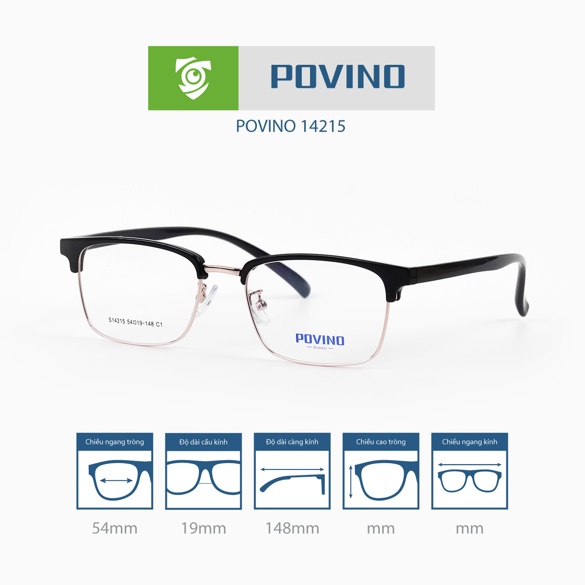 Gọng kính POVINO PO14215 - Ảnh 8