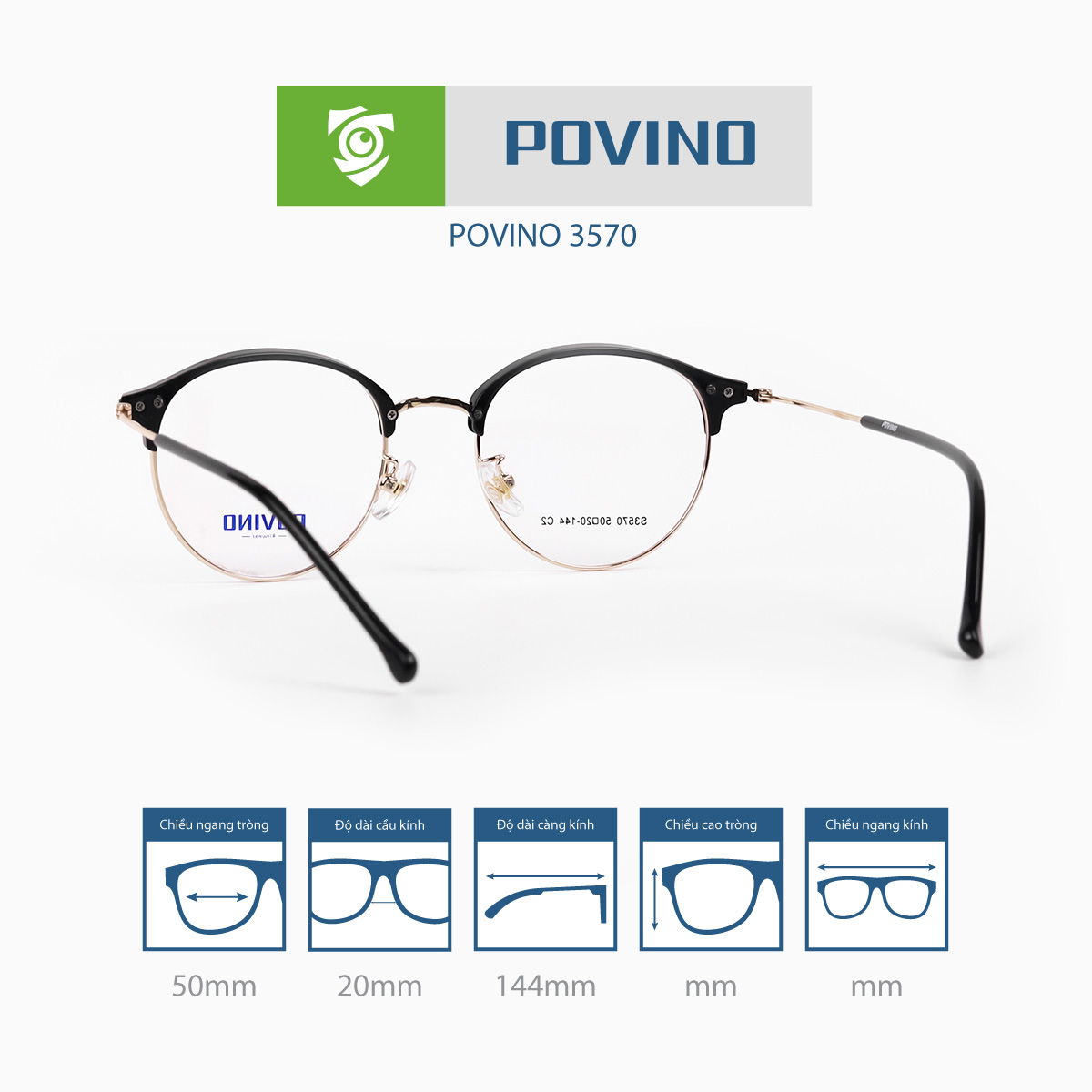 Gọng kính POVINO PO3570 - Ảnh 10