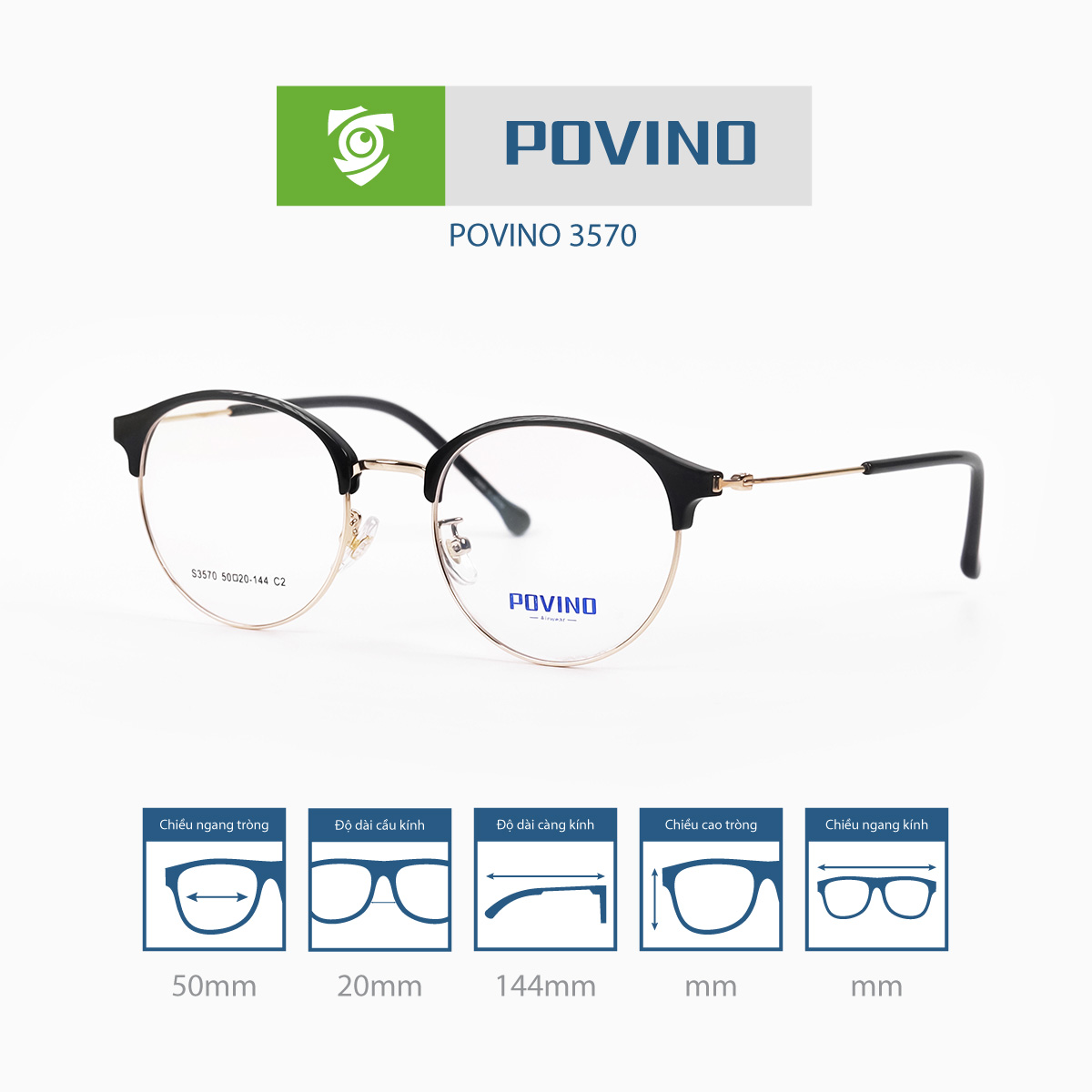 Gọng kính POVINO PO3570 - Ảnh 11