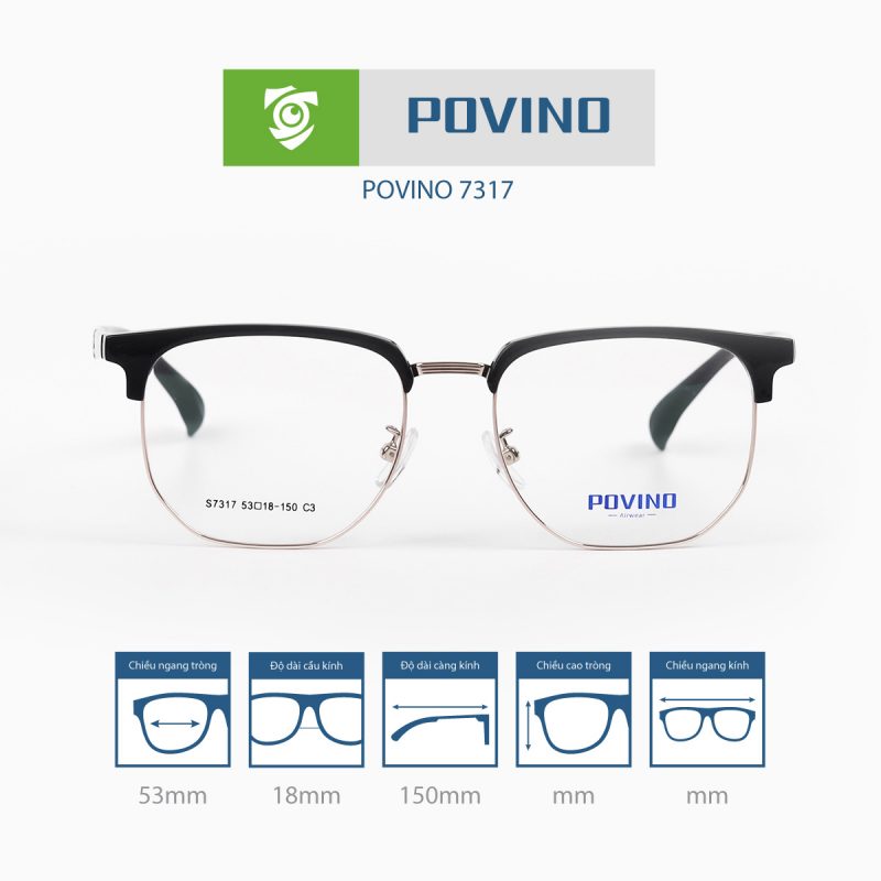 Gọng kính POVINO PO7317
