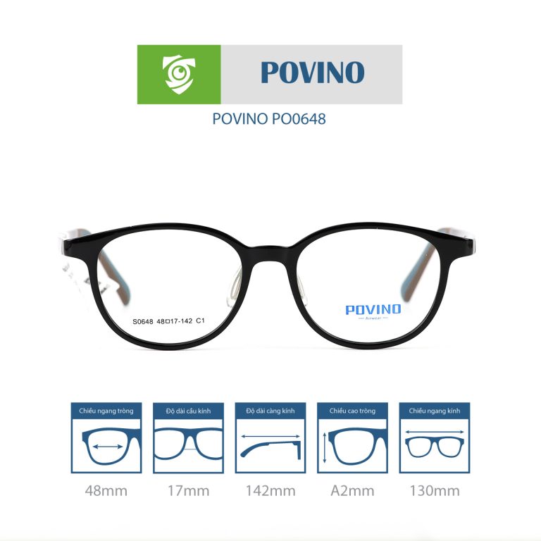 Gọng kính trẻ em POVINO PO0648 - Ảnh 1