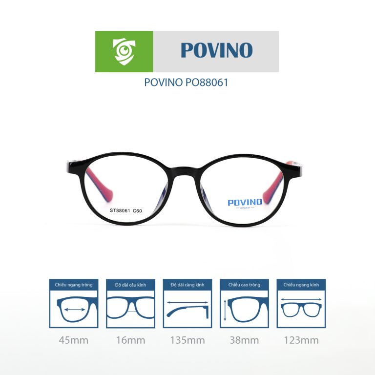 Gọng kính trẻ em POVINO PO88061 - Ảnh 1