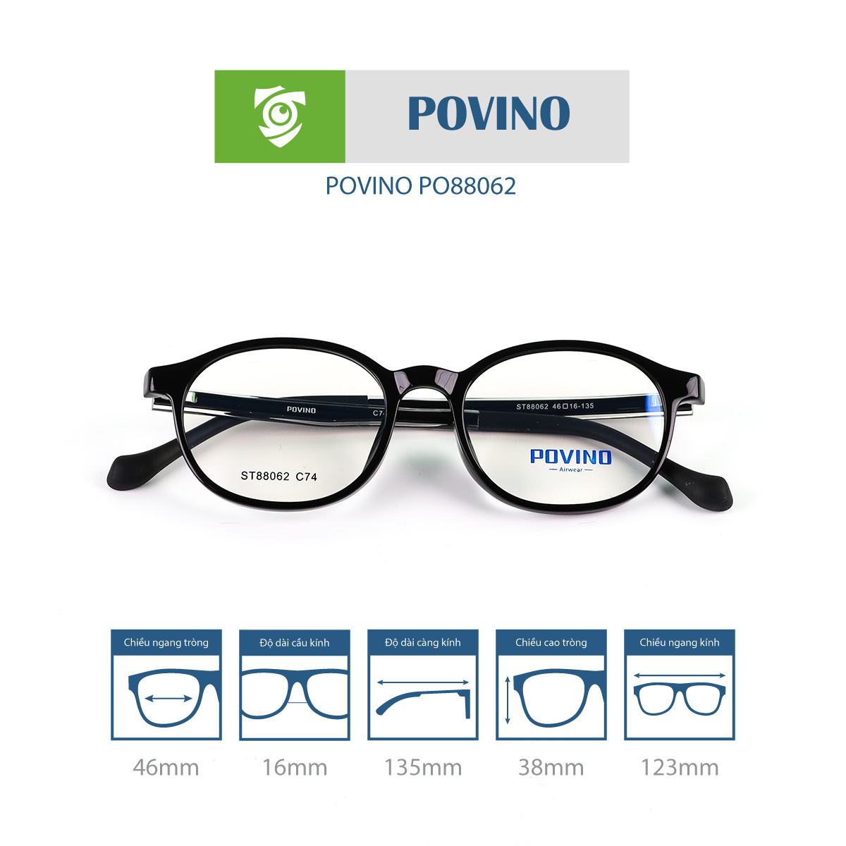 Gọng kính trẻ em POVINO PO88062 - Ảnh 11
