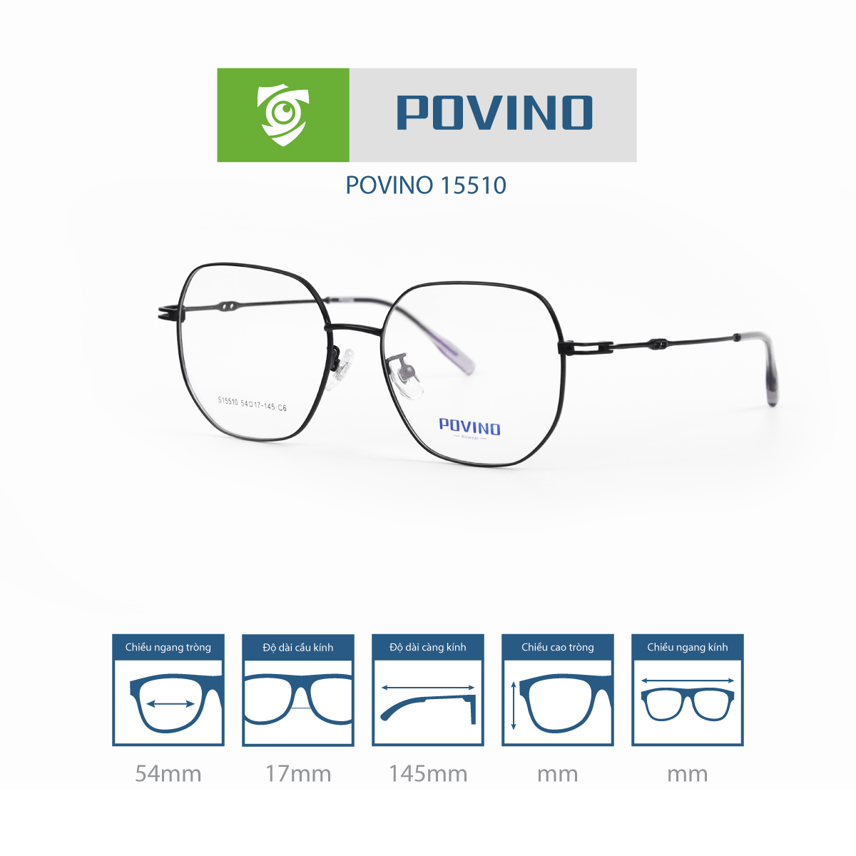 Gọng kính POVINO PO15510 - Ảnh 7