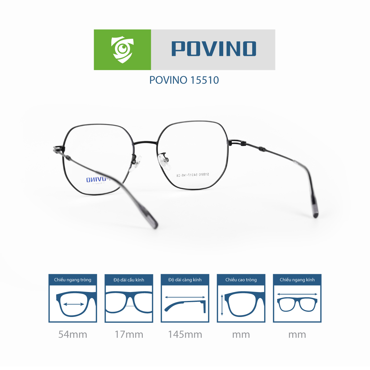 Gọng kính POVINO PO15510 - Ảnh 6