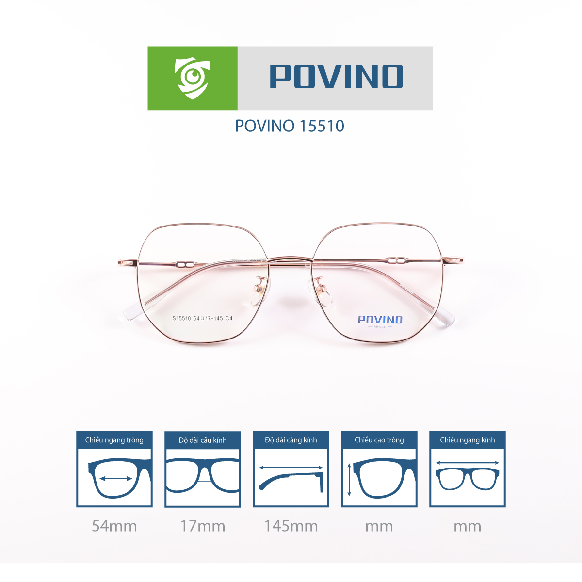 Gọng kính POVINO PO15510 - Ảnh 4