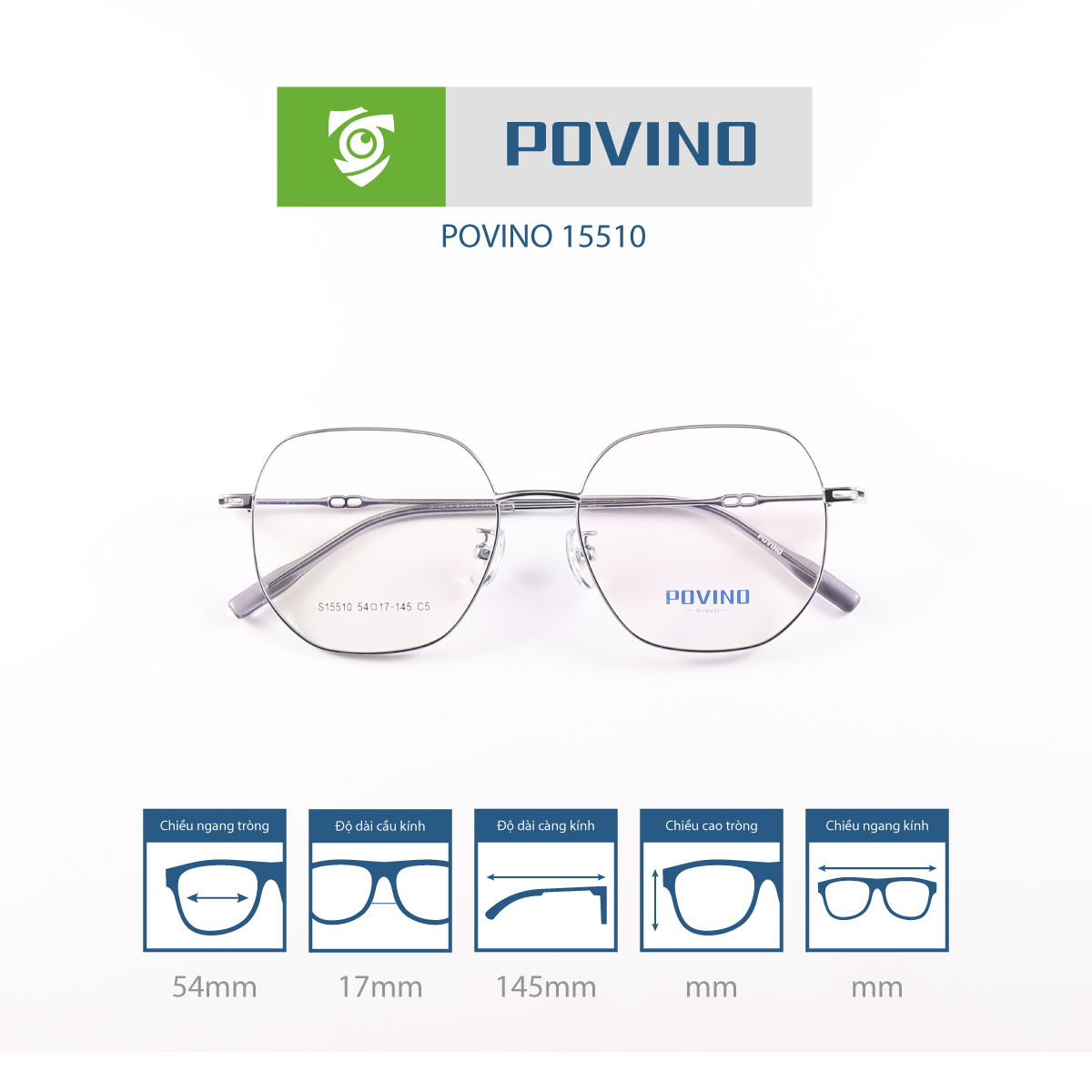 Gọng kính POVINO PO15510 - Ảnh 2
