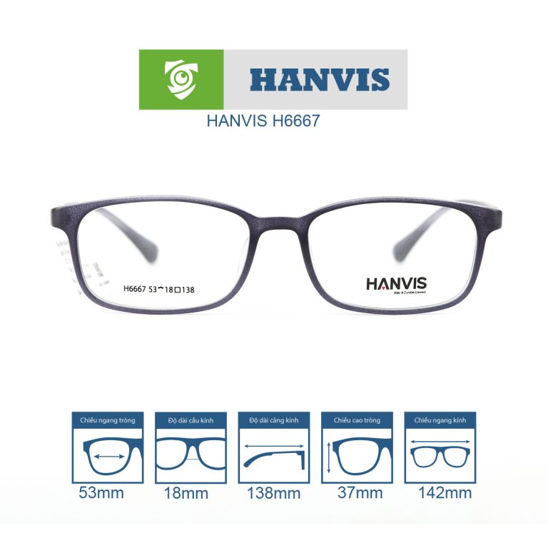 Gọng kính HANVIS H6667 - Ảnh 2
