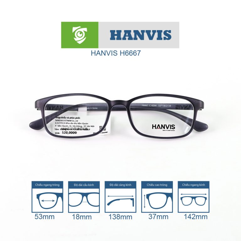 Gọng kính HANVIS H6667 - Ảnh 6