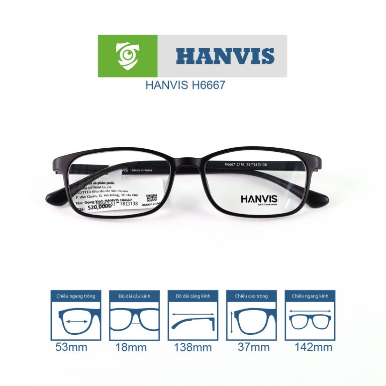 Gọng kính HANVIS H6667 - Ảnh 5
