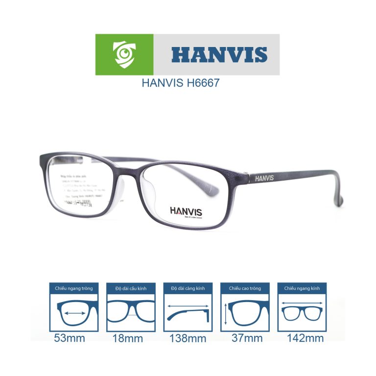 Gọng kính HANVIS H6667 - Ảnh 3